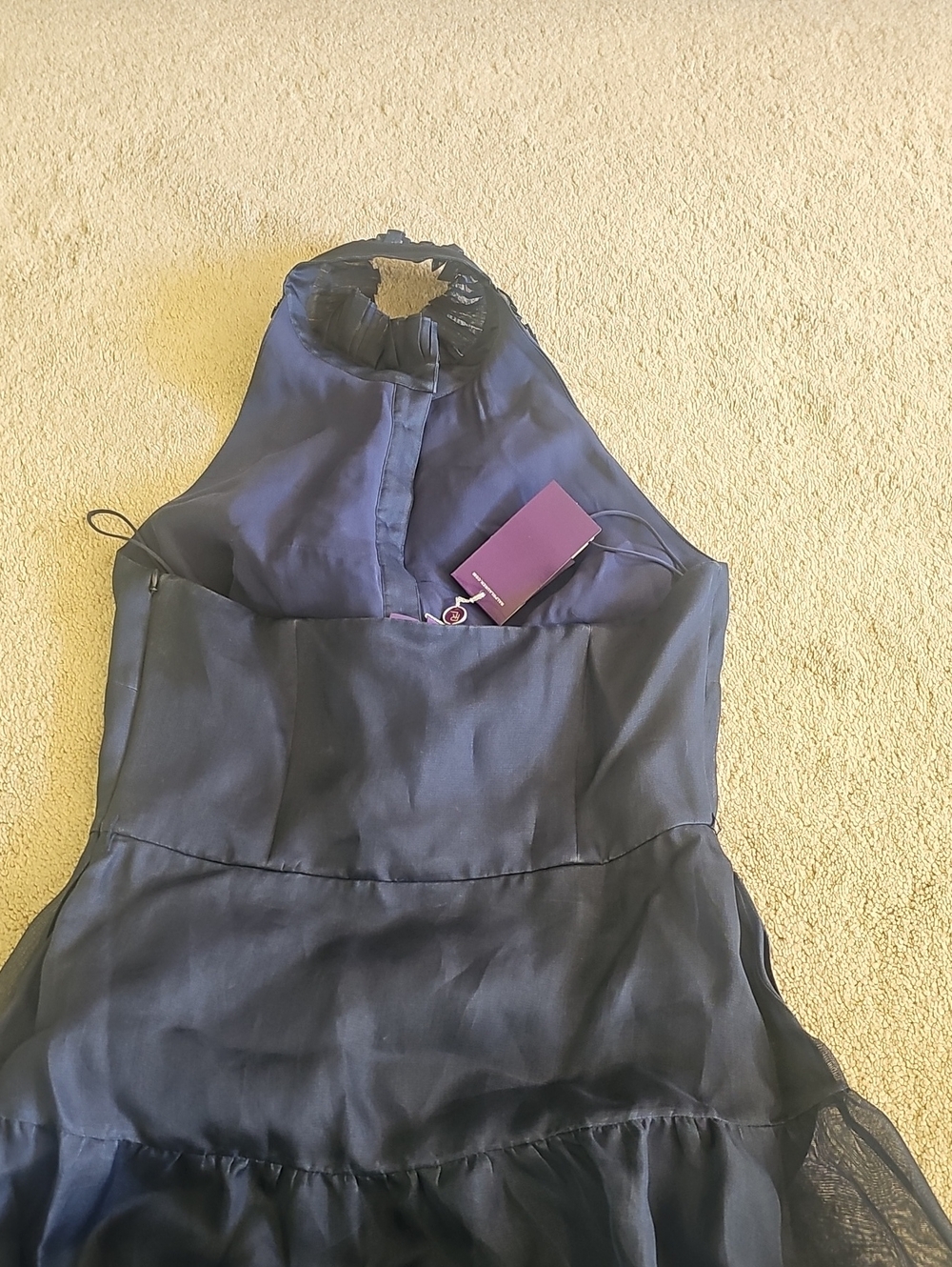 Ralph Lauren Navy Halter Maxi Dress - Picture 7 of 12